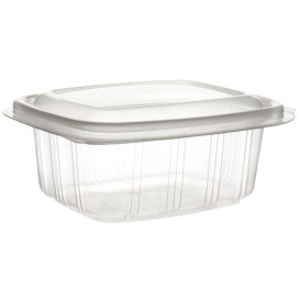 Plastic scharnierende Deli-Container microgolfbaar PP hoog koepel Deksel 250ml (50 stuks)