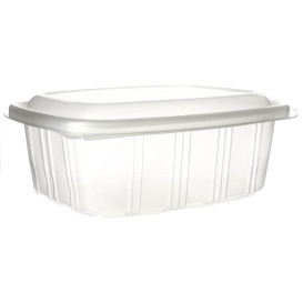 Plastic scharnierende Deli-Container microgolfbaar PP hoog koepel Deksel 1000ml (50 stuks) 