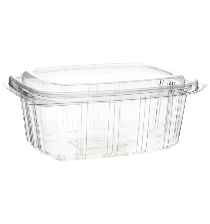 Plastic scharnierende Deli-Container OPS hoog koepel Deksel 500ml (50 stuks) Plastic scharnierende Deli-Container OPS hoog koepel Deksel 500ml (50 stuks)