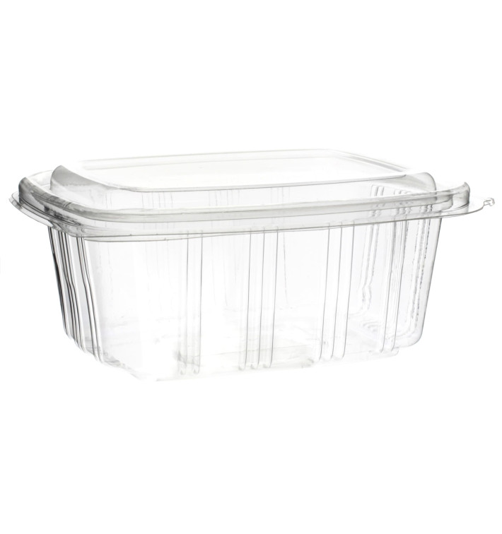 Plastic scharnierende Deli-Container OPS hoog koepel Deksel 750ml (350 stuks) Plastic scharnierende Deli-Container OPS hoog koepel Deksel 750ml (350 stuks)