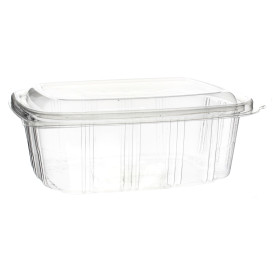Plastic scharnierende Deli-Container OPS hoog koepel Deksel 1000ml (350 stuks)