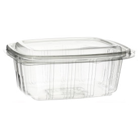 Plastic scharnierende Deli-Container PET hoog koepel Deksel 500ml (750 stuks)