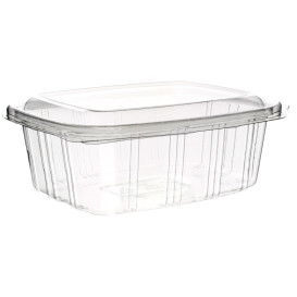 Plastic scharnierende Deli-Container PET hoog koepel Deksel 1000ml (350 stuks)