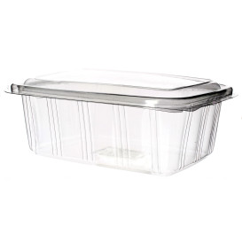 Plastic scharnierende Deli-Container PET hoog koepel Deksel 2000ml (200 stuks)