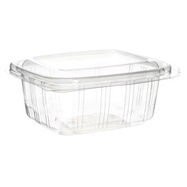 Plastic scharnierende Deli-Container PET hoog koepel Deksel 250ml (50 stuks)