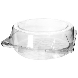 Plastic scharnierende bakkerij Container PET Ø20x8cm (115 stuks)