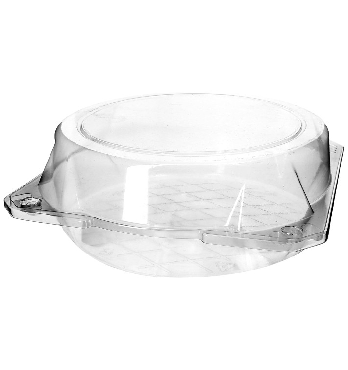 Plastic scharnierende bakkerij Container PET Ø20x8cm (115 stuks) Plastic scharnierende bakkerij Container PET Ø20x8cm (115 stuks)
