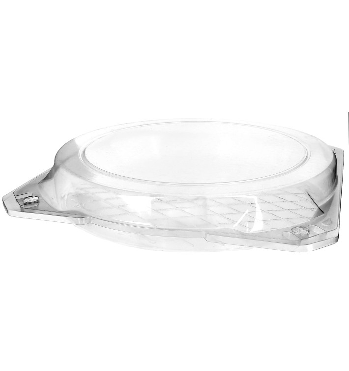 Plastic scharnierende bakkerij Container PET Ø27x5cm (100 stuks) Plastic scharnierende bakkerij Container PET Ø27x5cm (100 stuks)