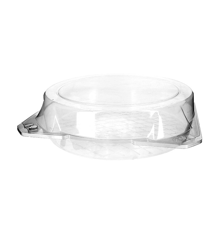 Plastic scharnierende bakkerij Container PET Ø27x8cm (100 stuks) Plastic scharnierende bakkerij Container PET Ø27x8cm (100 stuks)