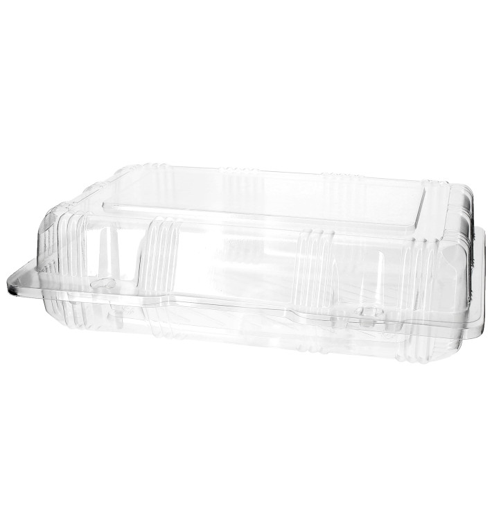 Plastic scharnierende bakkerij Container PET 22x14,5x6cm (20 stuks) Plastic scharnierende bakkerij Container PET 22x14,5x6cm (20 stuks)
