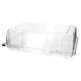 Plastic scharnierende bakkerij Container PET 25x17x8cm (20 stuks) 