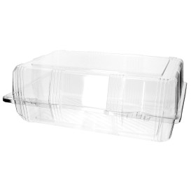 Plastic scharnierende bakkerij Container PET 28x18x10cm (20 stuks) 