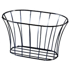 Ovale stalen mand zwart 21x12,7x12,7 (1 stuk) 