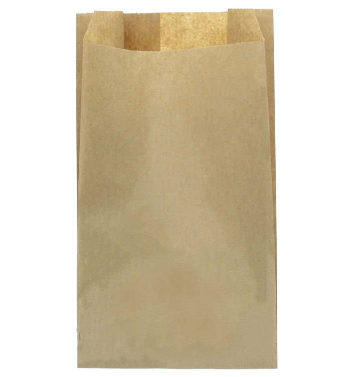 Papieren voedsel zak kraft 12+6x20cm (250 stuks) Papieren voedsel zak kraft 12+6x20cm (250 stuks)