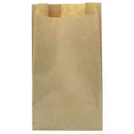 Papieren voedsel zak kraft 14+7x24cm (100 eenheden) 