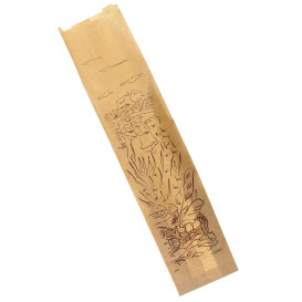 Papieren voedsel zak "Siega" kraft 12+9x50cm (100 stuks) 