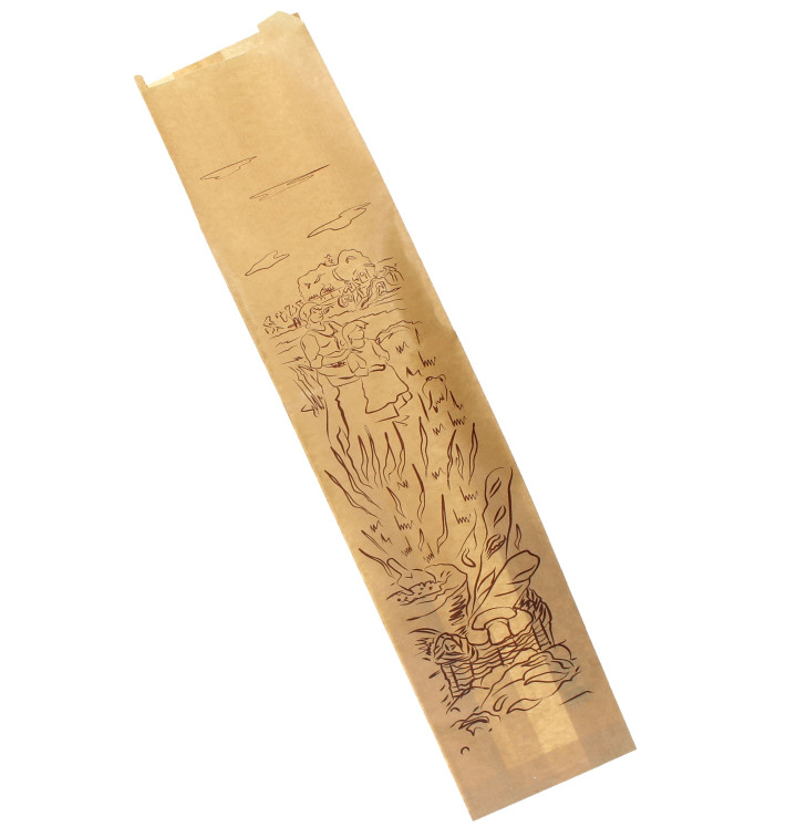 Papieren voedsel zak kraft "Siega" 12+9x58cm (250 stuks) Papieren voedsel zak kraft "Siega" 12+9x58cm (250 stuks)