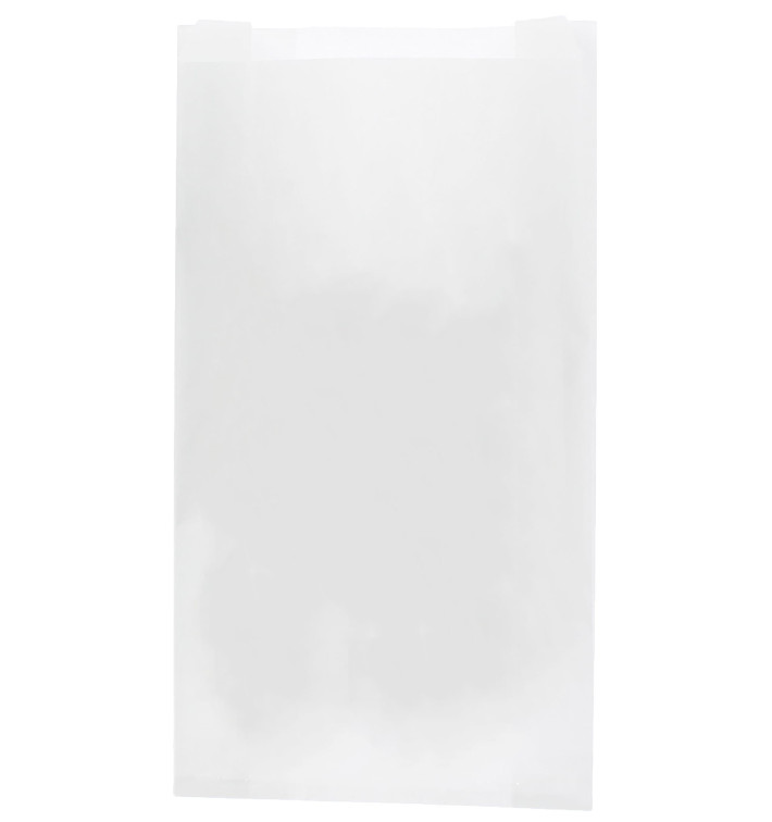 Papieren voedsel zak wit 14+7x24cm (250 stuks) Papieren voedsel zak wit 14+7x24cm (250 stuks)