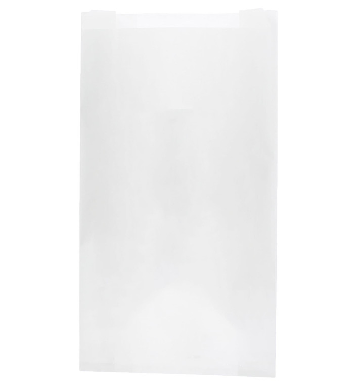Papieren voedsel zak wit 14+7x24cm (1000 stuks) Papieren voedsel zak wit 14+7x24cm (1000 stuks)