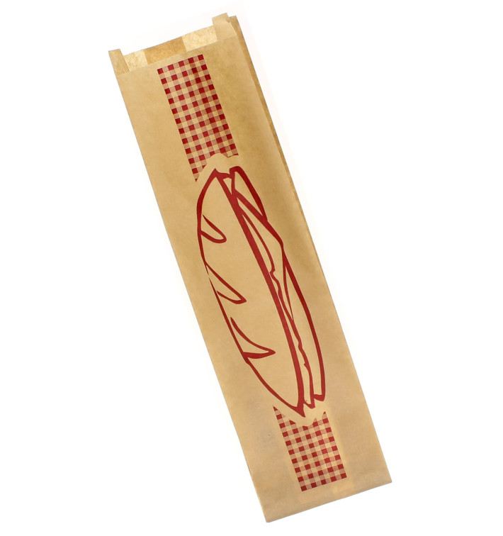 Papieren stokbrood zak bordeauxrood 9+5x32cm (250 stuks) Papieren stokbrood zak bordeauxrood 9+5x32cm (250 stuks)
