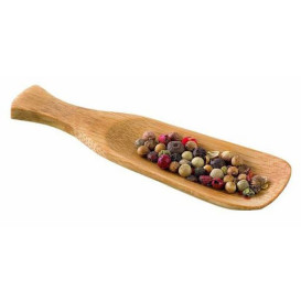 Bamboe proeving lepel "Honkbal" 10x3cm (24 stuks)