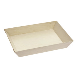 Houten dienblad 18x13x2,8cm 500ml (25 stuks) 