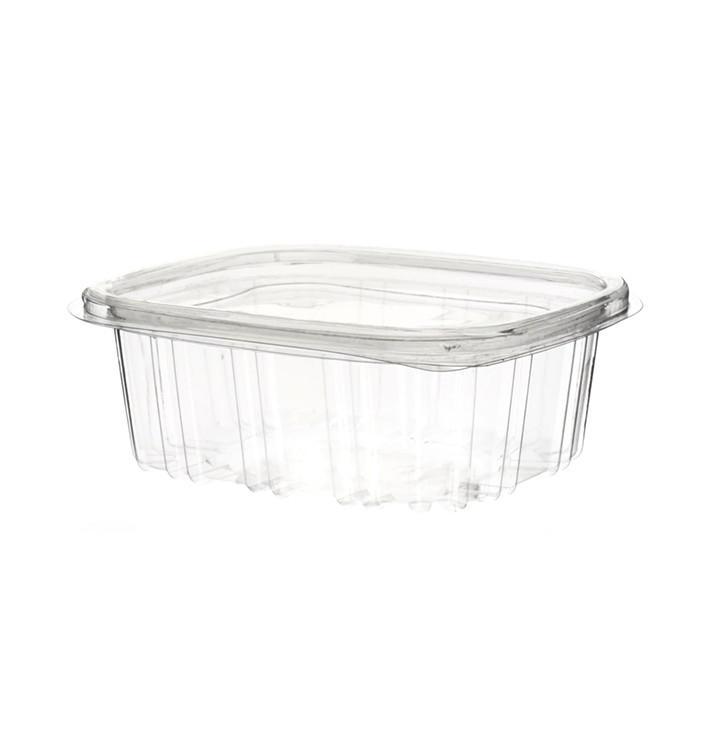 Plastic scharnierende Deli-Container OPS 250ml (60 stuks) Plastic scharnierende Deli-Container OPS 250ml (60 stuks)