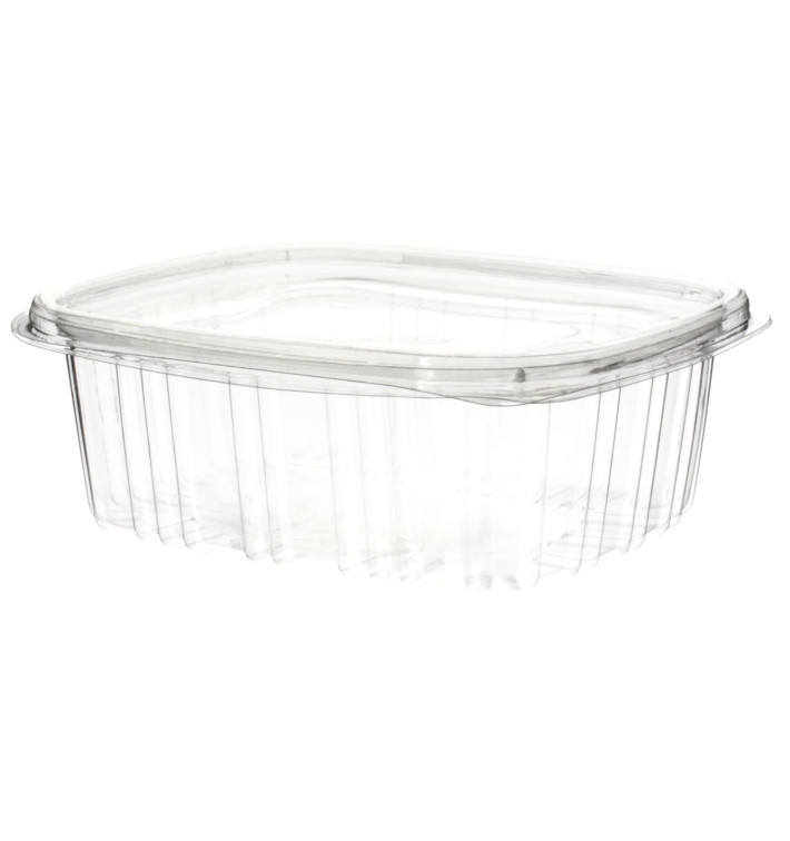 Plastic scharnierende Deli-Container OPS 375ml (60 stuks) Plastic scharnierende Deli-Container OPS 375ml (60 stuks)