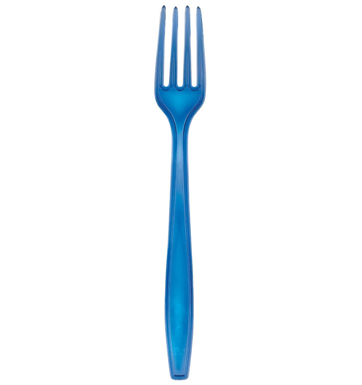 Plastic PS vork Premium blauw 19cm (1000 stuks) Plastic PS vork Premium blauw 19cm (1000 stuks)