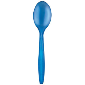 Plastic lepel  PS Premium blauw 19cm (50 stuks) 