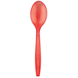 Plastic lepel PS Premium rood 19cm (1000 stuks)