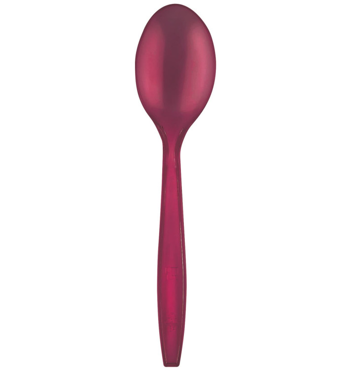 Plastic lepel PS Premium bordeauxrood 19cm (1000 stuks) Plastic lepel PS Premium bordeauxrood 19cm (1000 stuks)