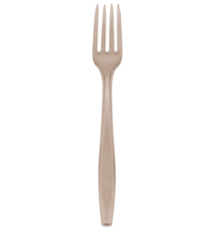Plastic PS vork Premium beige 19cm (1000 stuks) Plastic PS vork Premium beige 19cm (1000 stuks)