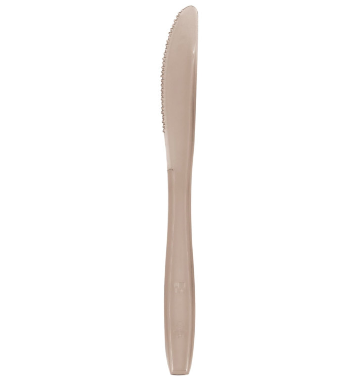 Plastic PS mes Premium beige 19cm (50 stuks) Plastic PS mes Premium beige 19cm (50 stuks)