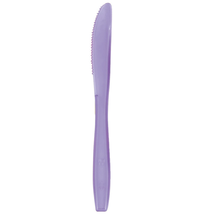 Plastic PS mes Premium lila 19cm (1000 stuks) Plastic PS mes Premium lila 19cm (1000 stuks)