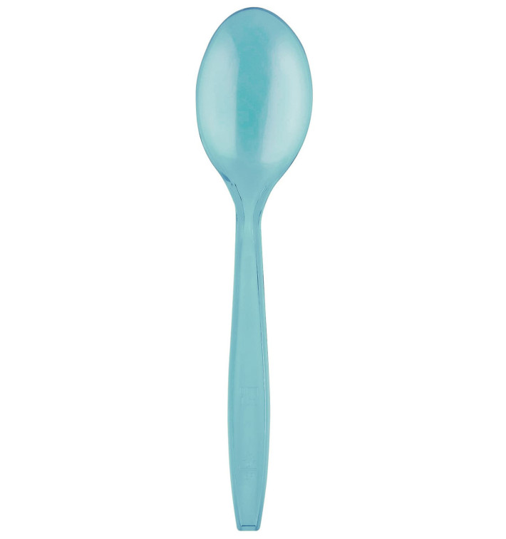 Plastic lepel PS Premium turkoois 19cm (50 stuks) Plastic lepel PS Premium turkoois 19cm (50 stuks)