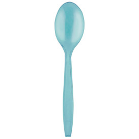 Plastic lepel  PS Premium turkoois 19cm (1000 stuks)