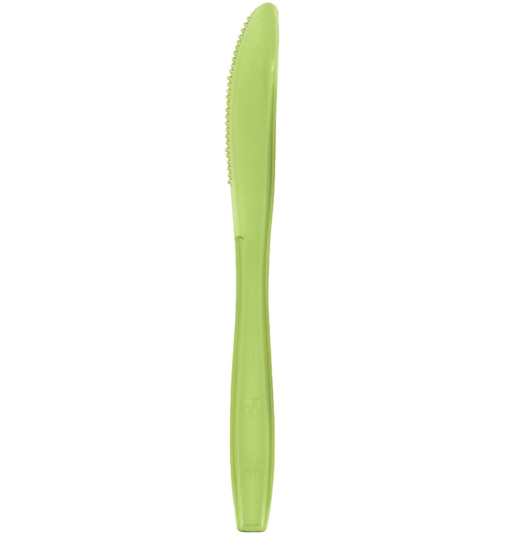 Plastic PS mes Premium limoengroen 19cm (50 stuks) Plastic PS mes Premium limoengroen 19cm (50 stuks)