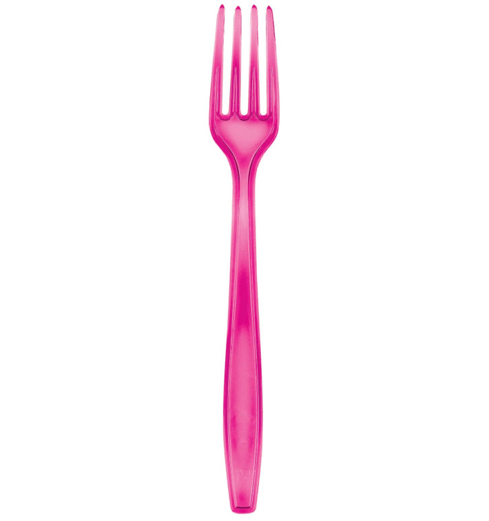 Plastic PS vork Premium fuchsia 19cm (1000 stuks) Plastic PS vork Premium fuchsia 19cm (1000 stuks)
