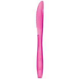 Plastic PS mes Premium fuchsia 19cm (50 stuks) 