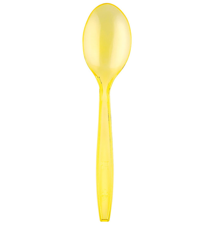 Plastic lepel PS Premium geel 19cm (1000 stuks) Plastic lepel PS Premium geel 19cm (1000 stuks)