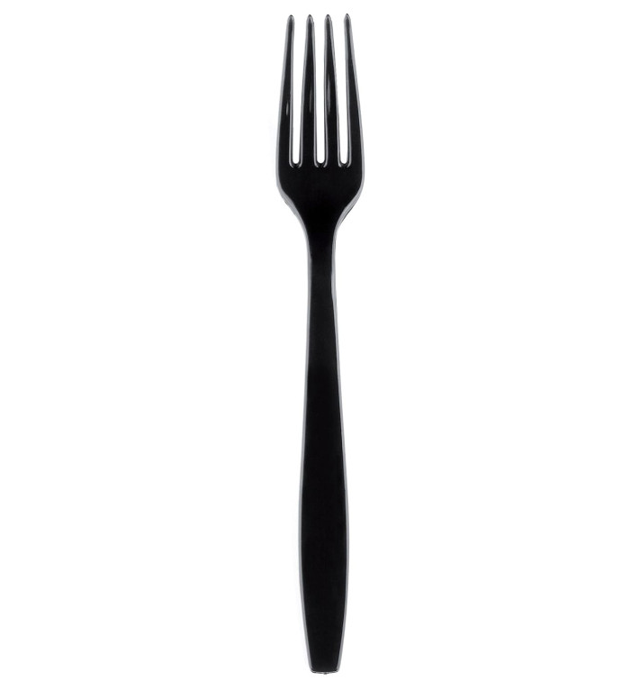 Plastic vork Premium PS zwart 19cm (1000 stuks) Plastic vork Premium PS zwart 19cm (1000 stuks)