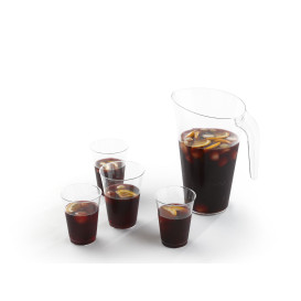 Plastic PS beker Geïnjecteerde glascider transparant 250ml (25 stuks) 