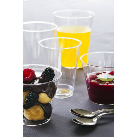 Plastic PS beker Geïnjecteerde glascider transparant 250ml (25 stuks) 