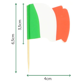 Vlag van Italië vleespennen 6,5cm (14400 stuks)