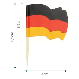 Vlag van Duitsland vleespennen 6,5cm (14400 stuks)