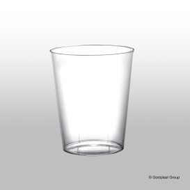 Plastic PS beker "Moon" transparant 320ml (400 stuks)