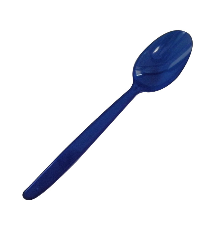 Plastic ijs lepel PS blauw 15,5cm (50 stuks) Plastic ijs lepel PS blauw 15,5cm (50 stuks)