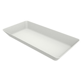 Suikerriet mini dienblad wit 13x7cm (50 stuks) 