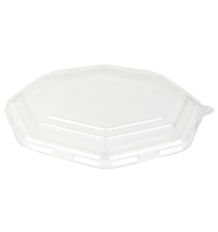 Plastic PET Deksel voor Container Hexagon vormig 23x23cm (50 stuks) Plastic PET Deksel voor Container Hexagon vormig 23x23cm (50 stuks)